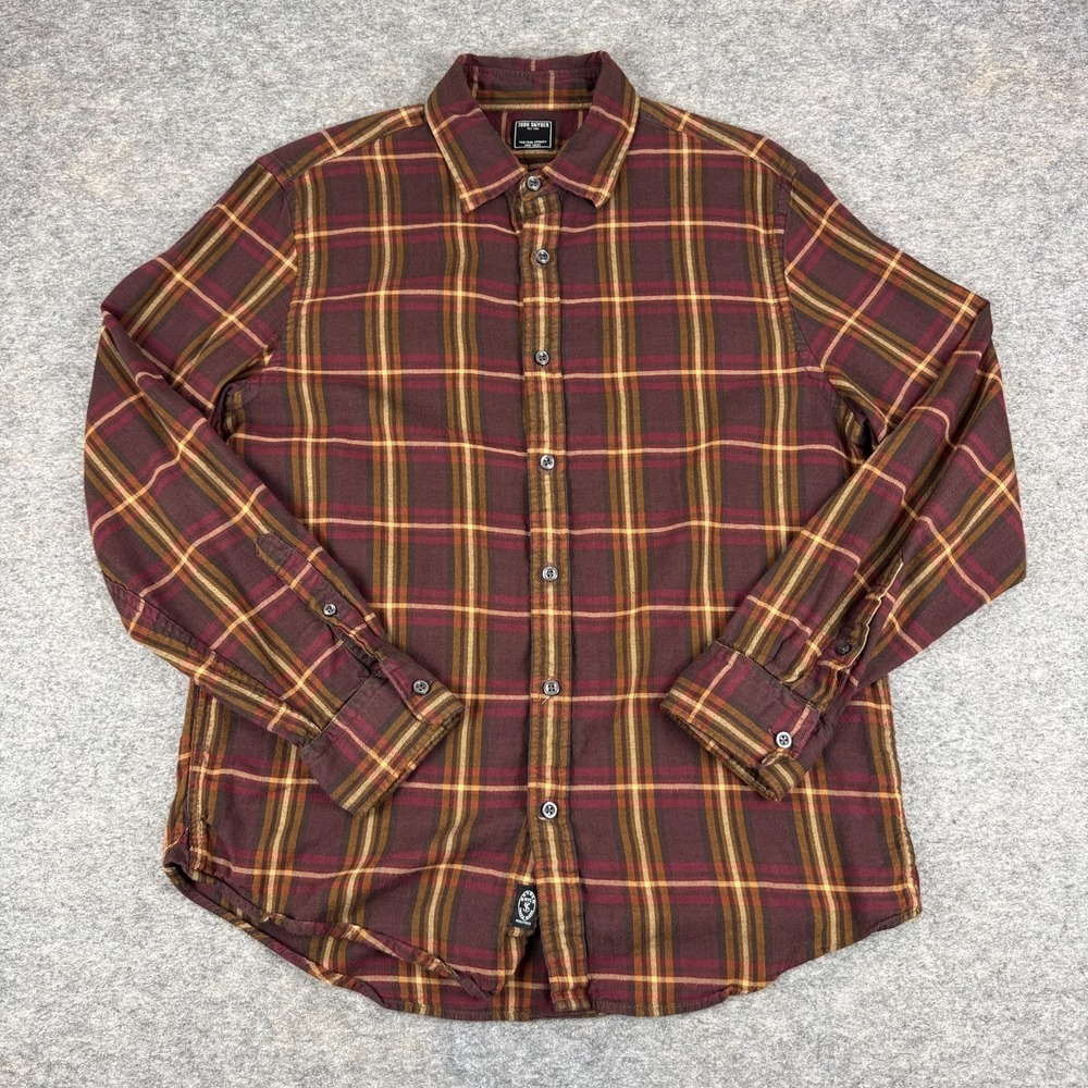 Todd Snyder Button Up Flannel Shirt‎ Long Sleeve Plaid Mens Medium M